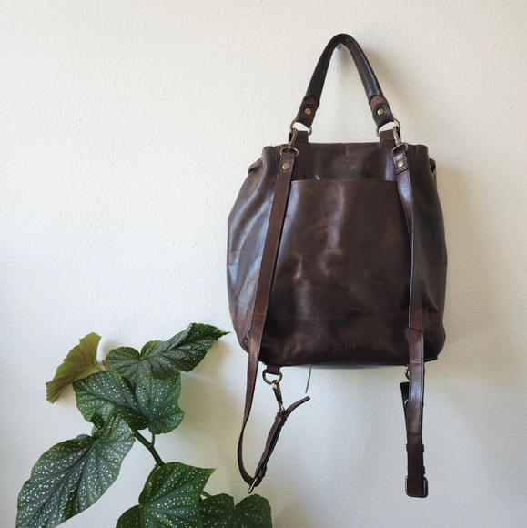 Rachel Roy Brown Genuine Leather Backpack - Picture 2 of 2